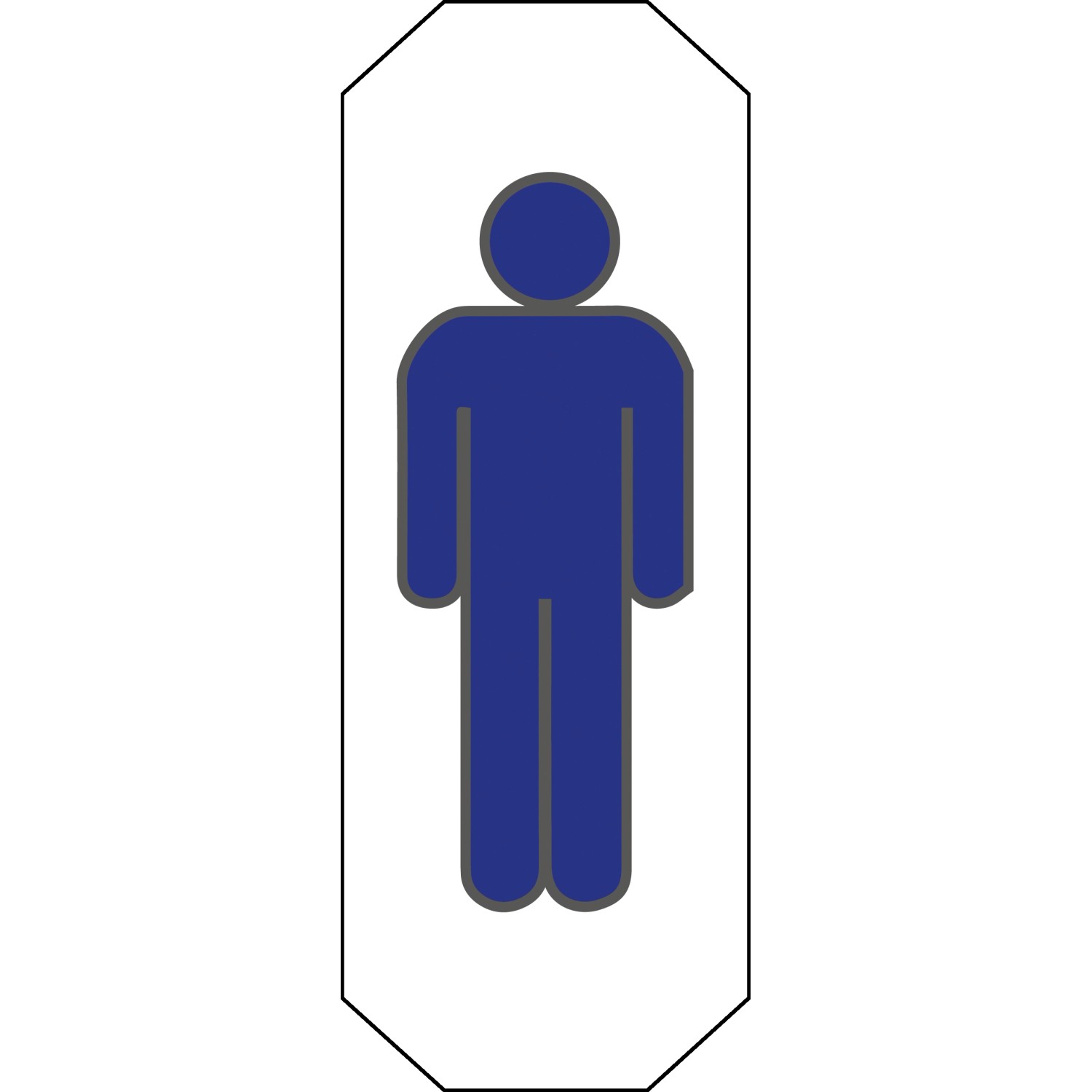Signum Safety Signs Aufkleber Tür-/Hinweisschild Symbol Herren 10,7x4 cm Blau von Pinter Signum SSS