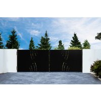 Casanoov - Doppelflügeltor aus Stahl 3,5m nali veleta H.120cm mattschwarz von CASANOOV