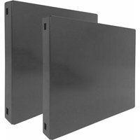 Proregal Doppelpack 2x Memoboard aus Stahl geschlossen HxBxT 30x30x3,5cm Grau Wandtafel Trägersystem - Grau von PROREGAL - ZERTIFIZIERTE QUALITÄTSPRODUKTE