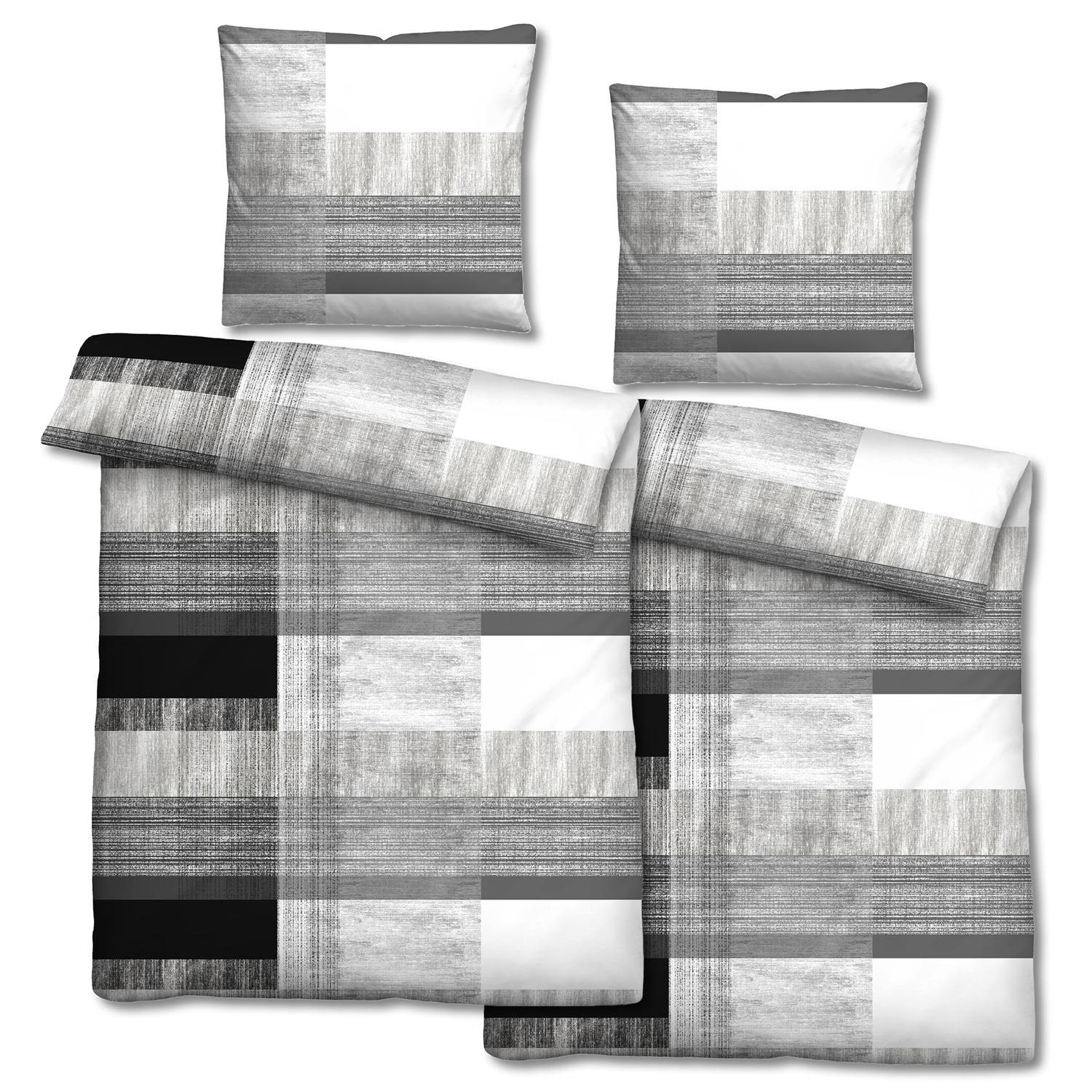 Doppelpack Mikrofaser Bettwäsche 155 x 220 + 80 x 80 cm