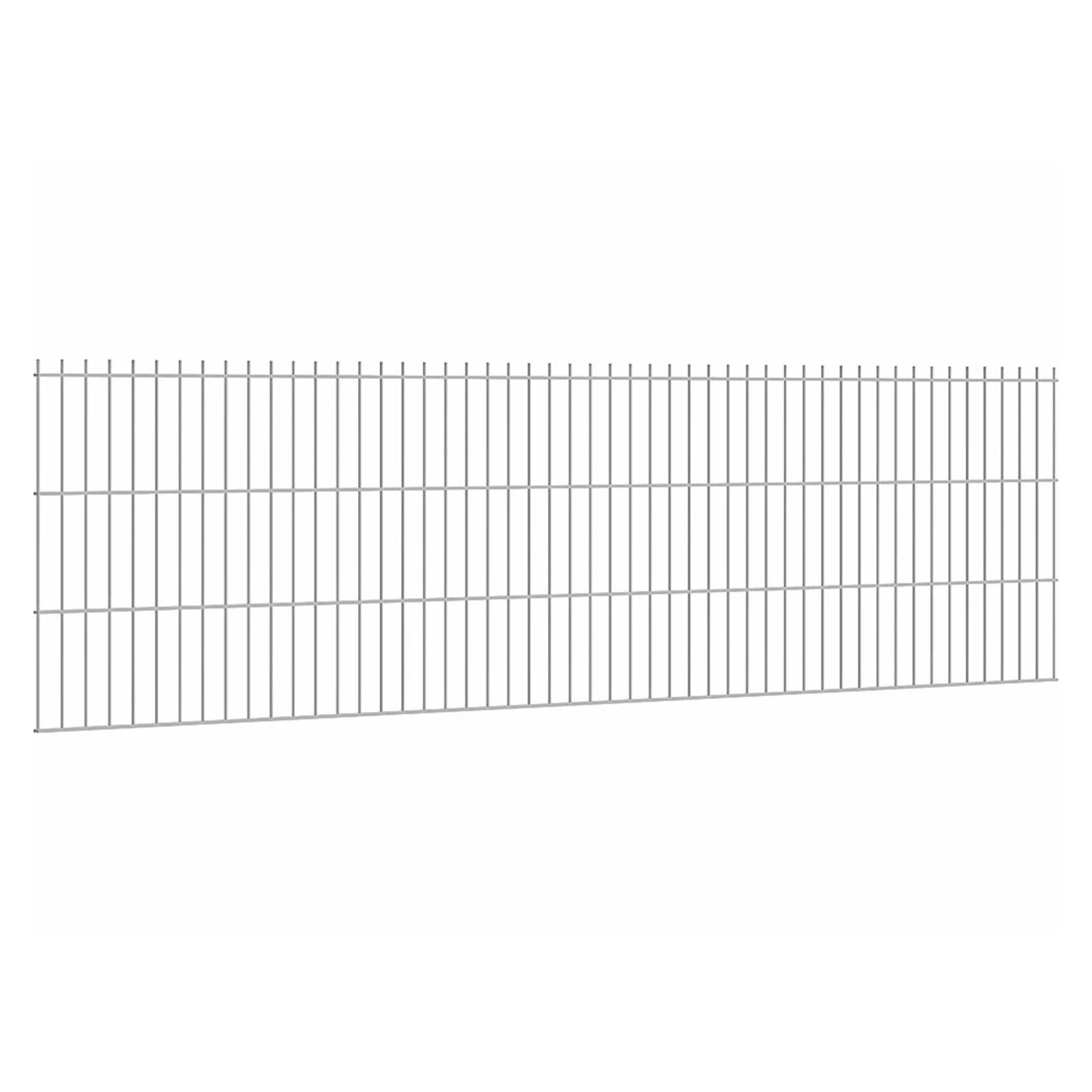 Doppelstabmattenzaun Stärke 6/5/6 Verzinkt 63 x 251 cm