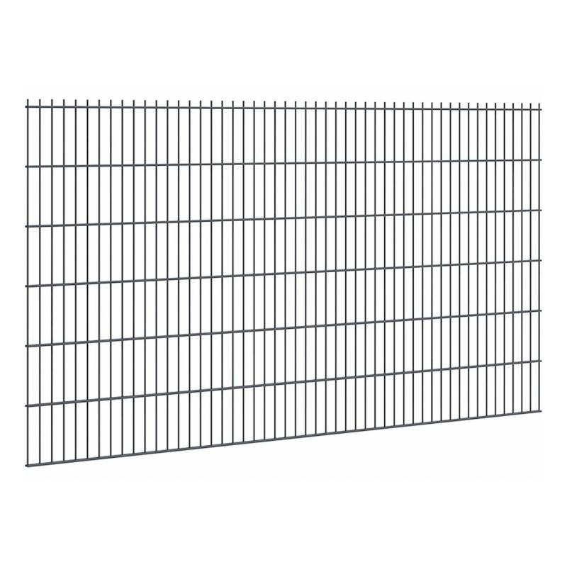 Doppelstabmattenzaun Stärke 8/6/8 Anthrazit 123 x 251 cm