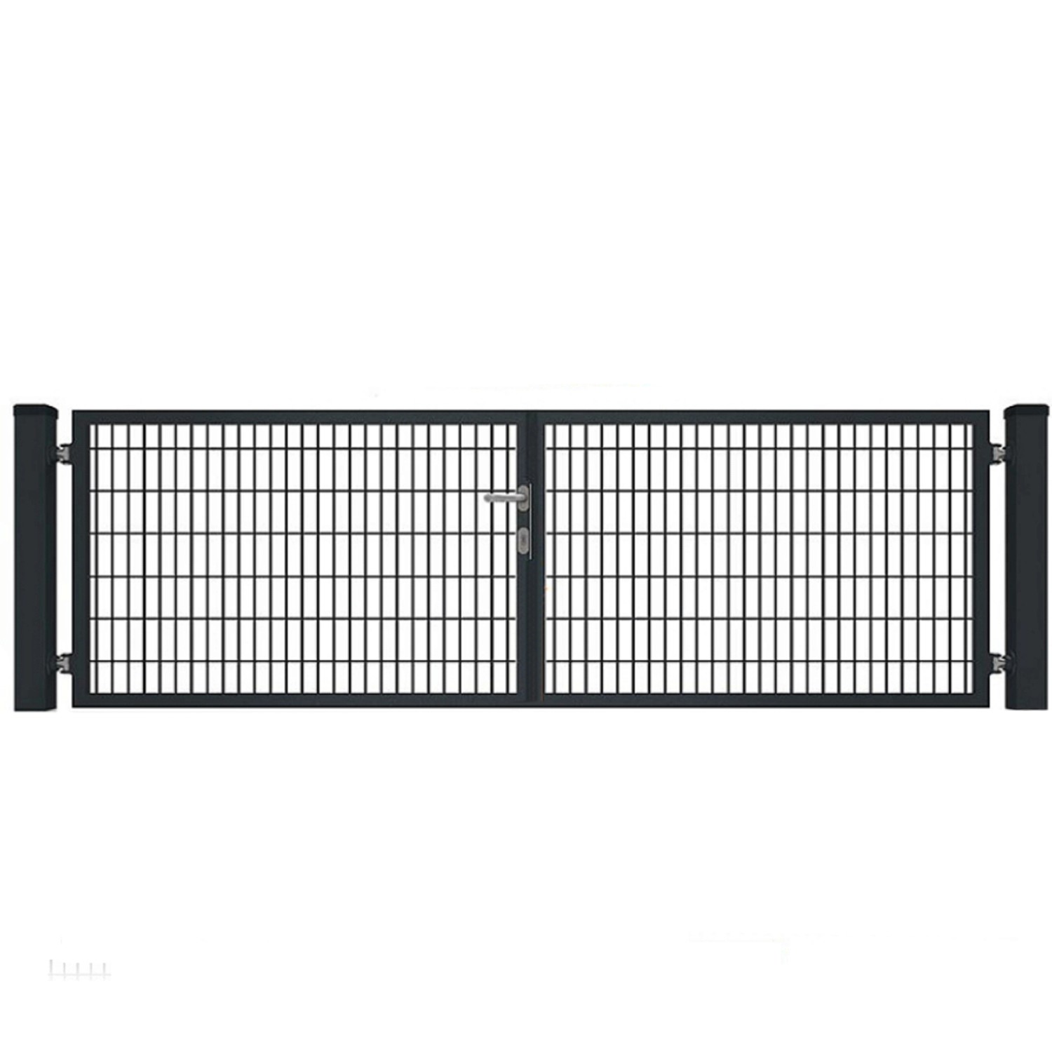 Doppeltor Basic für Doppelstabmattenzaun Anthrazit 300 cm x 80 cm