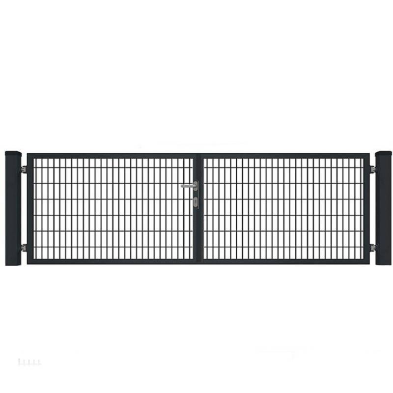 Doppeltor für Doppelstabmattenzäune Voll-Rahmen Anthrazit 550 cm x 140 cm