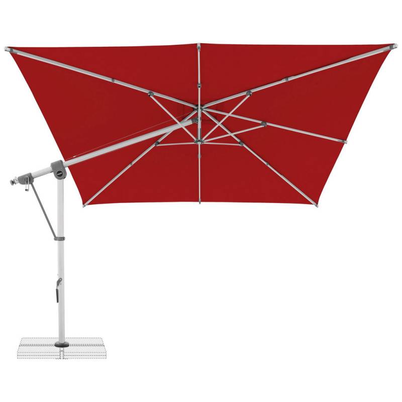 Doppler AMPELSCHIRM Rot, Hellgrau