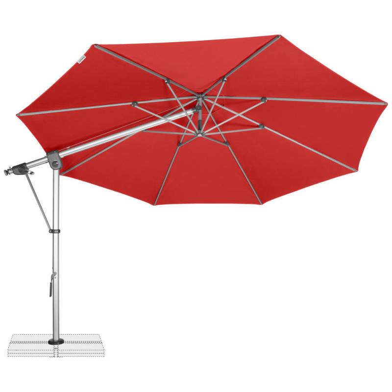 Doppler AMPELSCHIRM Rot, Silber