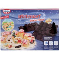 Dr. Oetker 1597 Silikon-Backform „Winterdorf“ 3D-Backen