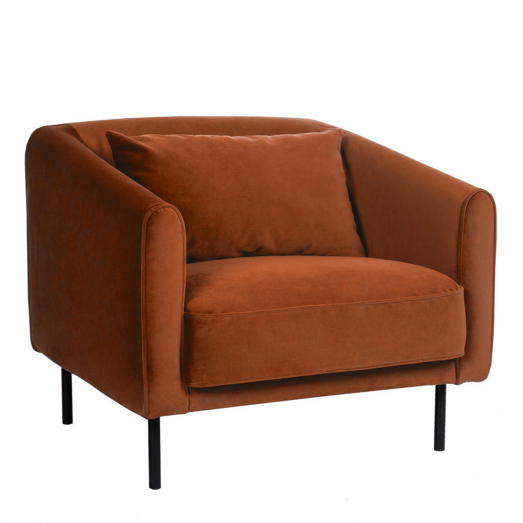 Drawer Design-Sessel, Rost, Textil, 87x73x83 cm, Wohnzimmer, Sessel, Polstersessel von Drawer