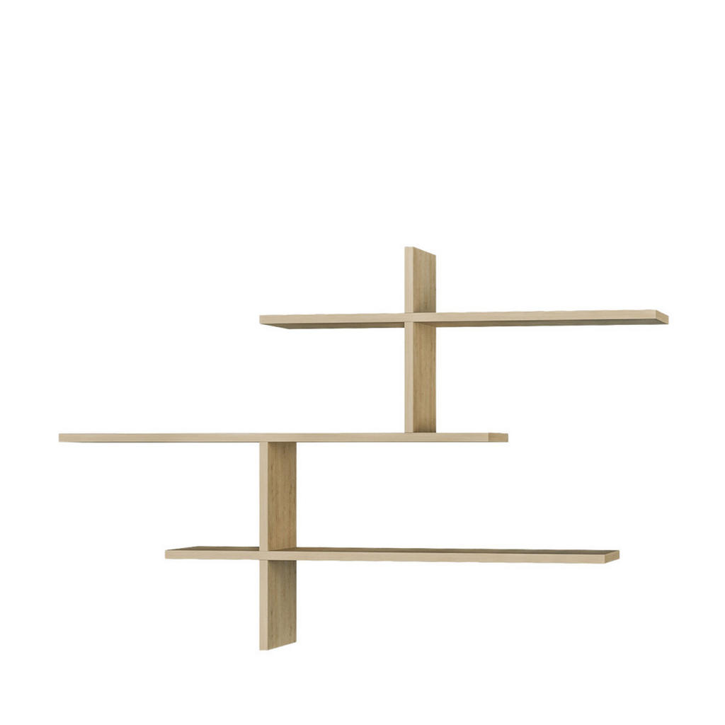 Drawer Wandregal, Esche, Holz, 123x80x22 cm, Wohnzimmer, Regale, Wandregale von Drawer