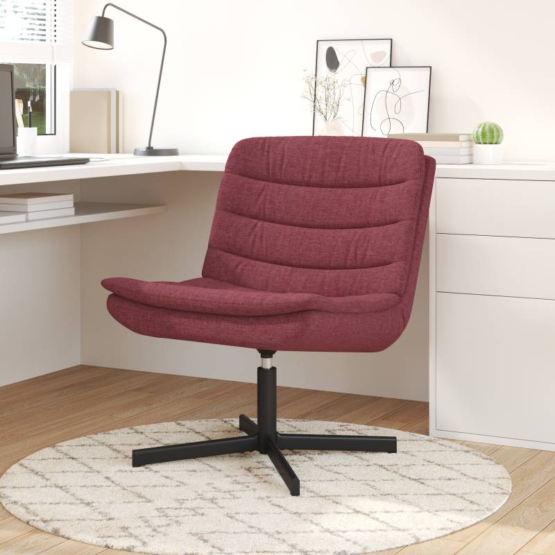 Drehstuhl Weinrot Stoff Standard Ergonomisch Drehstuhl