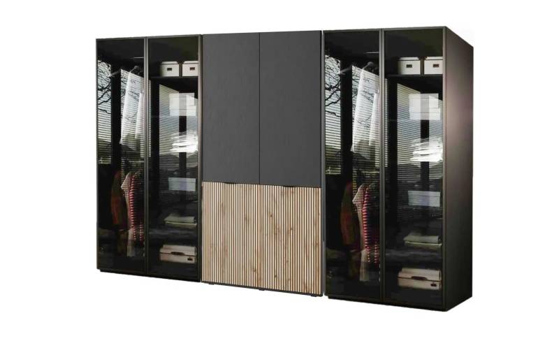 Drehtürenschrank 303 cm breit Sandbox ¦ schwarz ¦ Maße (cm): B: 303 H: 200 Schränke > Kleiderschränke > Drehtürenschränke - Höffner