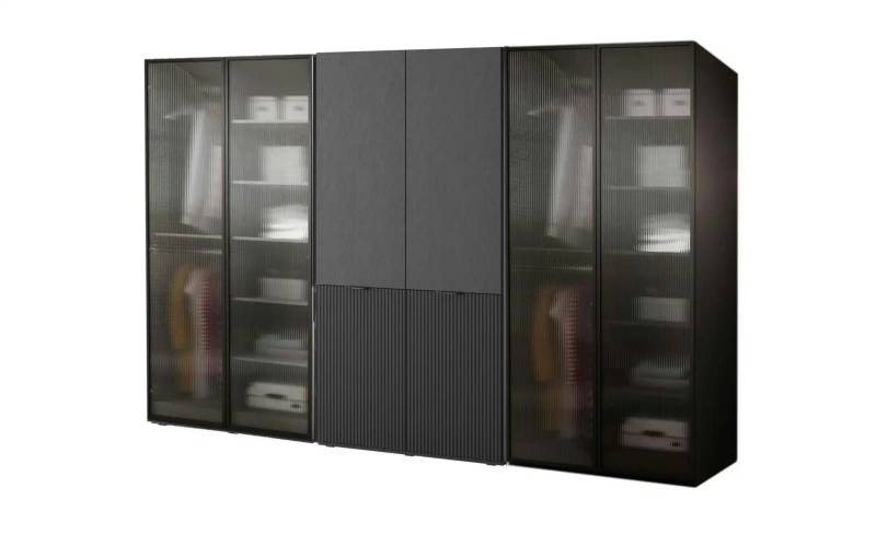 Drehtürenschrank 303 cm breit Sandbox ¦ schwarz ¦ Maße (cm): B: 303 H: 200 Schränke > Kleiderschränke > Drehtürenschränke - Höffner
