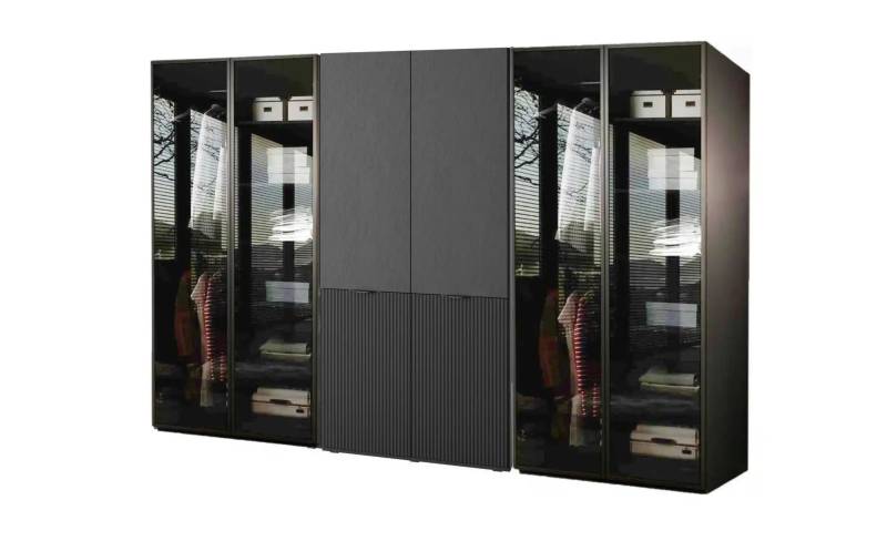 Drehtürenschrank 303 cm breit Sandbox ¦ schwarz ¦ Maße (cm): B: 303 H: 200 Schränke > Kleiderschränke > Drehtürenschränke - Höffner