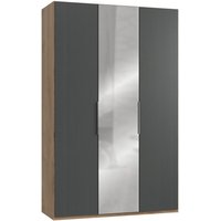 Drehtürenschrank 150 cm breit mit Spiegel LEVEL36 A von WIMEX Grau