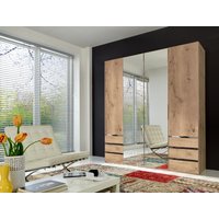 Drehtürenschrank 4trg mit 2 Spiegel LEVEL36 A von WIMEX Braun
