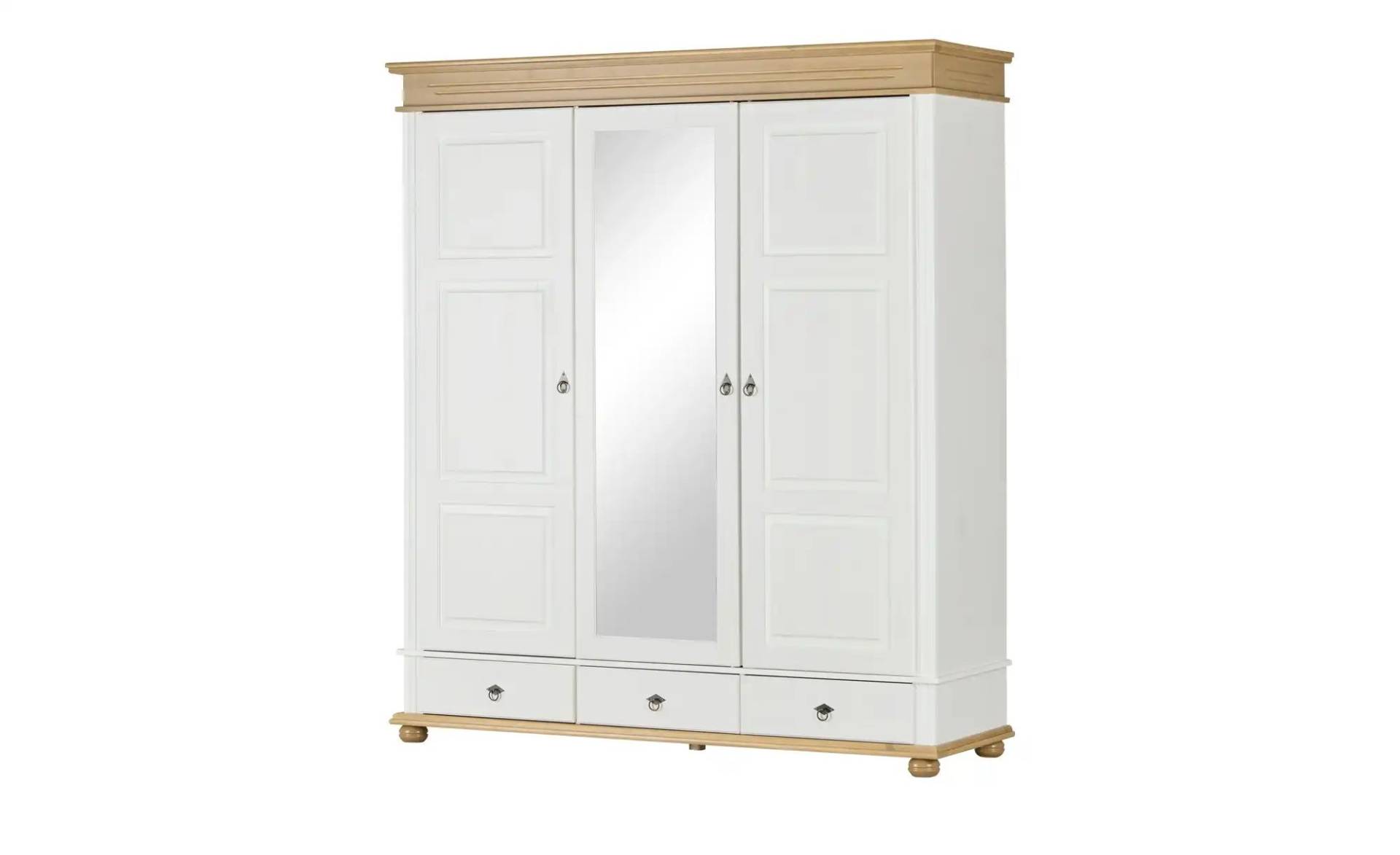 Drehtürenschrank Massivholz Fehmarn ¦ weiß ¦ Maße (cm): B: 194 H: 220 T: 62.0 Schränke > Kleiderschränke > Drehtürenschränke - Höffner
