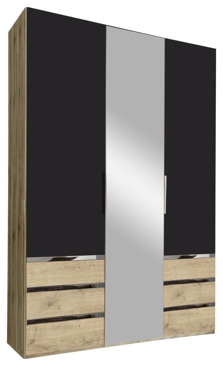 Drehtürenschrank Level 36A mit Spiegel ca.150cm Graphitfarben Drehtürenschrank Level 36A mit Spiegel ca.150cm Graphitfarben