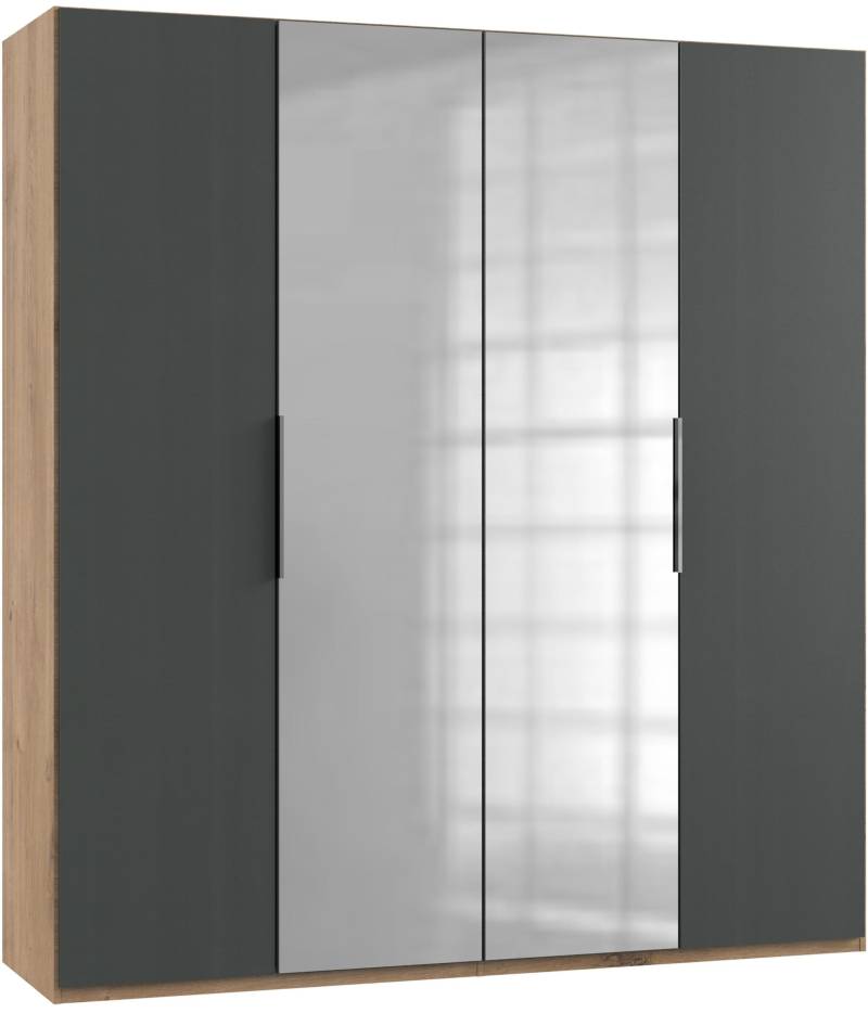 Drehtürenschrank Level 36A mit Spiegel ca.200cm Graphitfarben