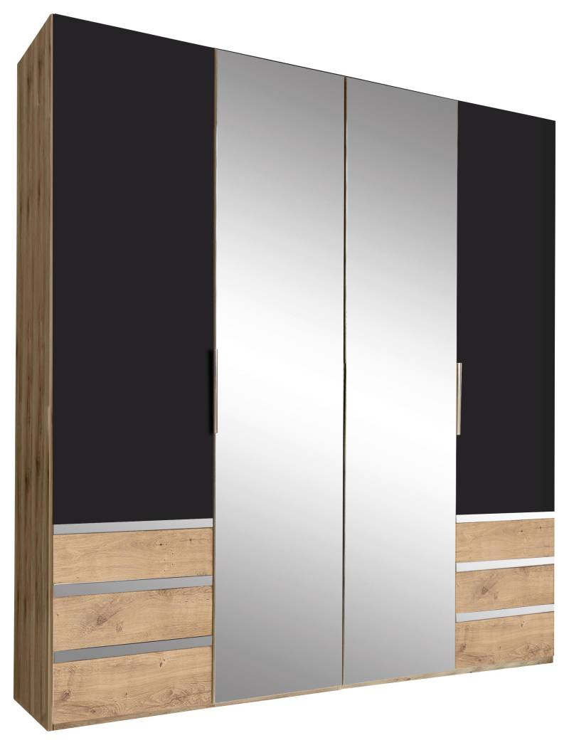 Drehtürenschrank Level 36A mit Spiegel ca.200cm Graphitfarben