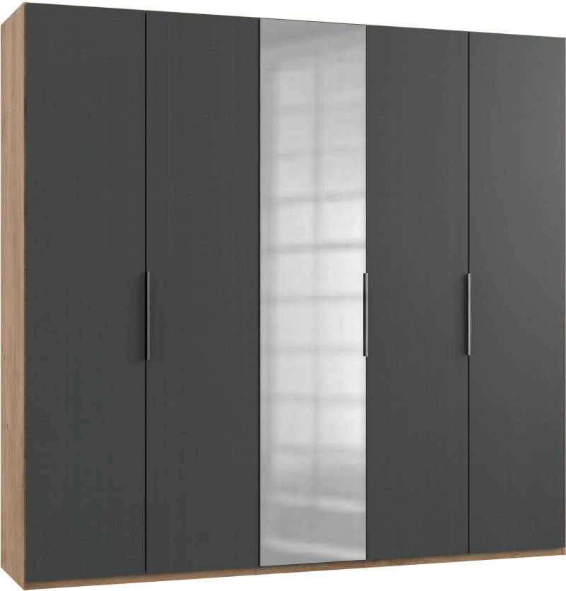 Drehtürenschrank Level 36A mit Spiegel ca.250cm Graphitfarben