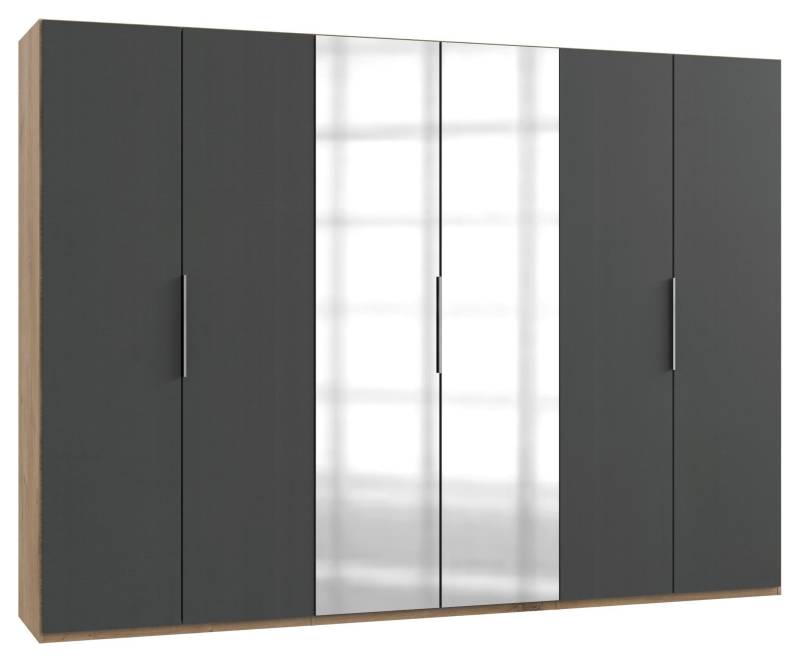 Drehtürenschrank Level 36A mit Spiegel ca.300cm Graphitfarben