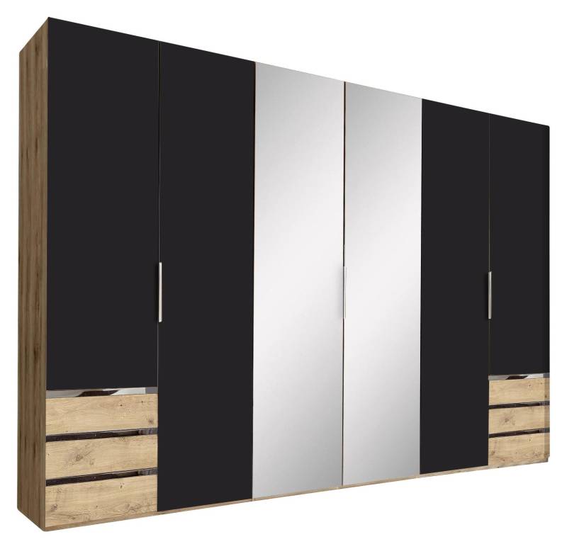 Drehtürenschrank Level 36A mit Spiegel ca.300cm Graphitfarben