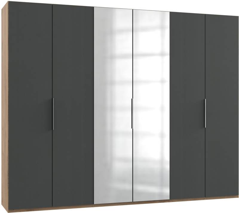 Drehtürenschrank Level 36A mit Spiegel ca.300cm Graphitfarben