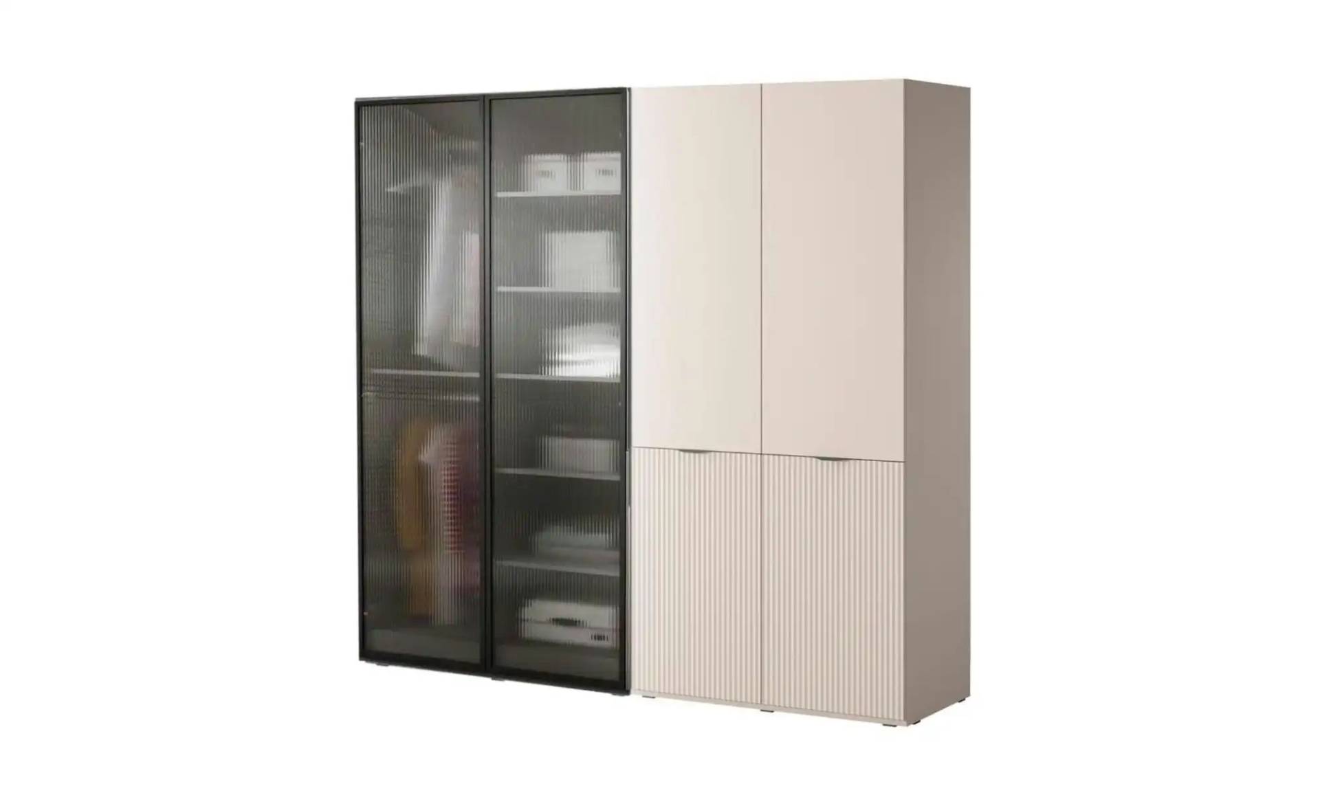 Drehtürenschrank 4 türig Sandbox ¦ beige ¦ Maße (cm): B: 202 H: 200 Schränke > Kleiderschränke > Drehtürenschränke - Höffner
