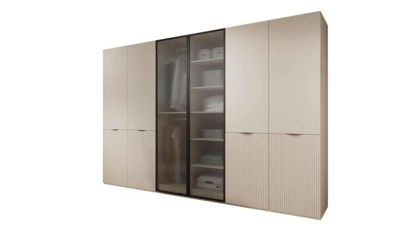 Drehtürenschrank 6 türig Sandbox ¦ beige ¦ Maße (cm): B: 303 H: 200 Schränke > Kleiderschränke > Drehtürenschränke - Höffner