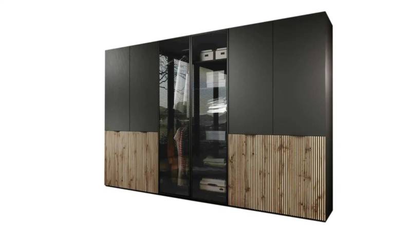 Drehtürenschrank 6 türig Sandbox ¦ schwarz ¦ Maße (cm): B: 303 H: 200 Schränke > Kleiderschränke > Drehtürenschränke - Höffner