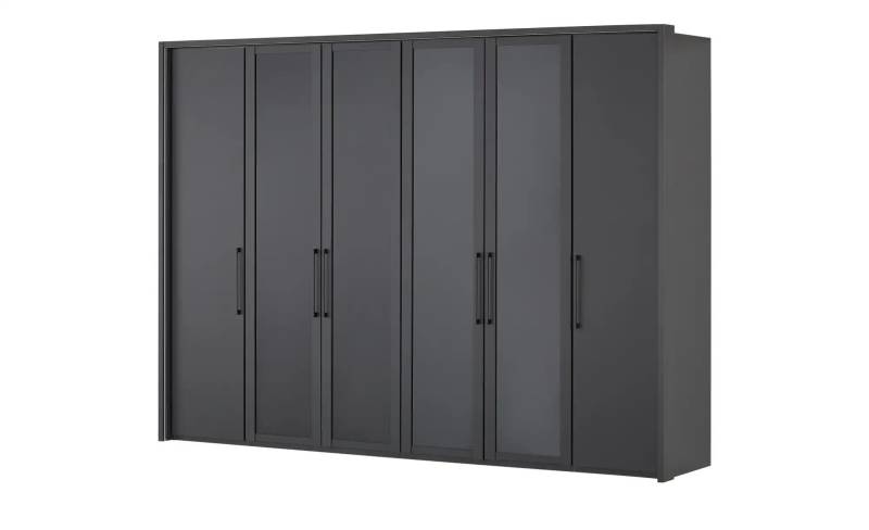 Drehtürenschrank 300 cm mit Glastüren Uma ¦ schwarz ¦ Maße (cm): B: 300 H: 220 T: 67.0 Schränke > Kleiderschränke > Drehtürenschränke - Höffner