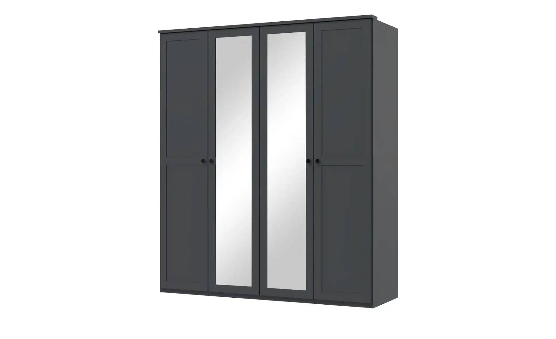 Drehtürenschrank   ¦ schwarz ¦ Maße (cm): B: 180 H: 210 T: 58.0 Schränke > Kleiderschränke > Drehtürenschränke - Möbel Kraft