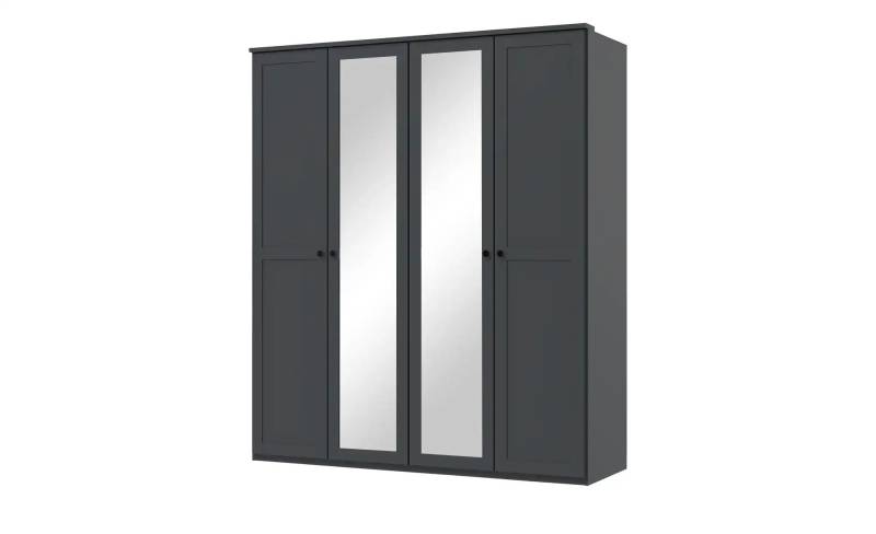 Drehtürenschrank   ¦ schwarz ¦ Maße (cm): B: 180 H: 210 T: 58.0 Schränke > Kleiderschränke > Drehtürenschränke - Möbel Kraft