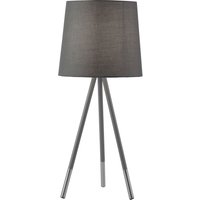 Dreibein Nachttischlampe E14 54 cm in Silber matt Grau von Searchlight