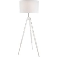 Dreibein Stehlampe Holz Weiß 110cm Wohnzimmer Dreibein Stehlampe Holz Weiß 110cm Wohnzimmer von Lamkur