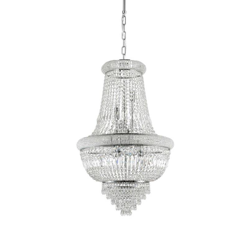 Dubai SP10 Kristall Korbleuchter 10-flammig, Chrom, Ø: 52 cm