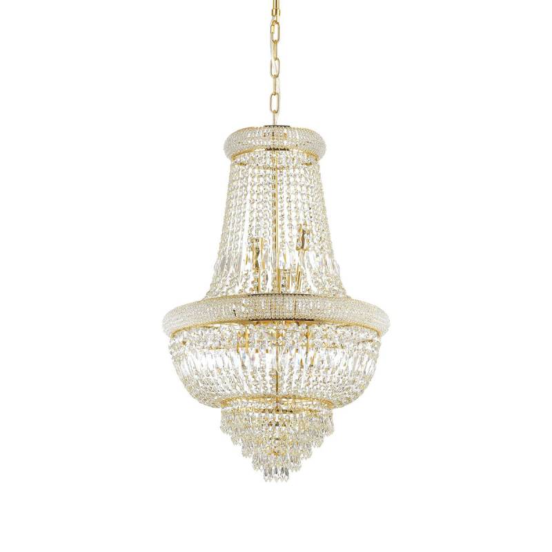 Dubai SP10 Kristall Korbleuchter 10-flammig, Messing, Ø: 52 cm
