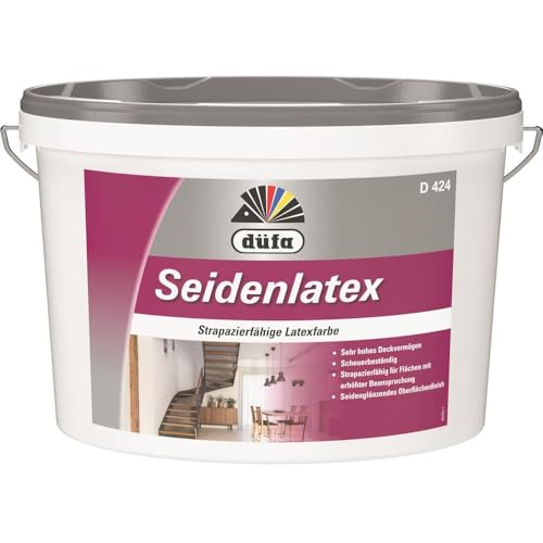 düfa Seidenlatex D424 Weiß 2,5l strapazierfähige Latexfarbe für innen Wandfarbe von düfa