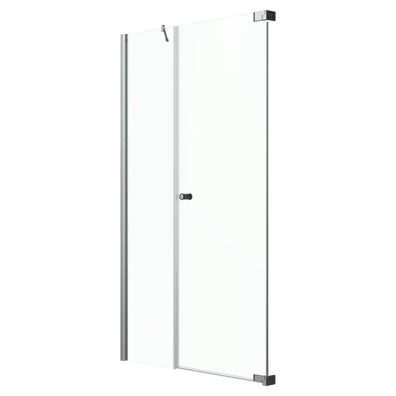 Dusch-Nischentür Brava Frame mit Festteil in Flucht Chrom 80 cm x 200 cm DIN R von Tardis
