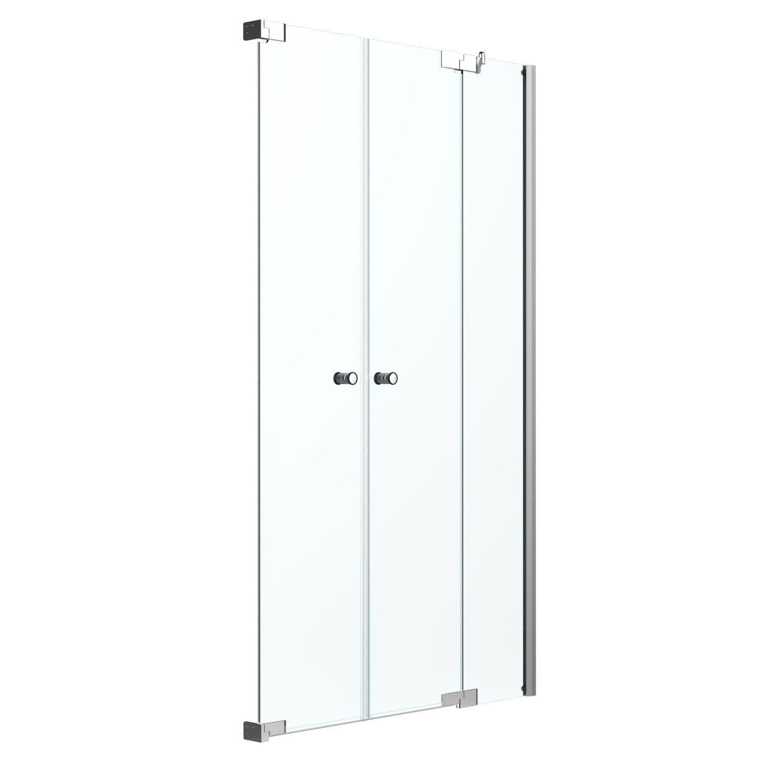 Dusch-Pendeltür Brava Frame in Nische Chrom 180 cm x 200 cm Festteil DIN R von Tardis