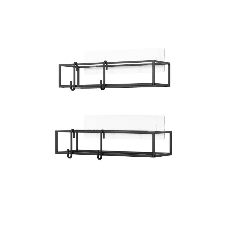 Duschregal Cubiko Schwarz, 2er Set