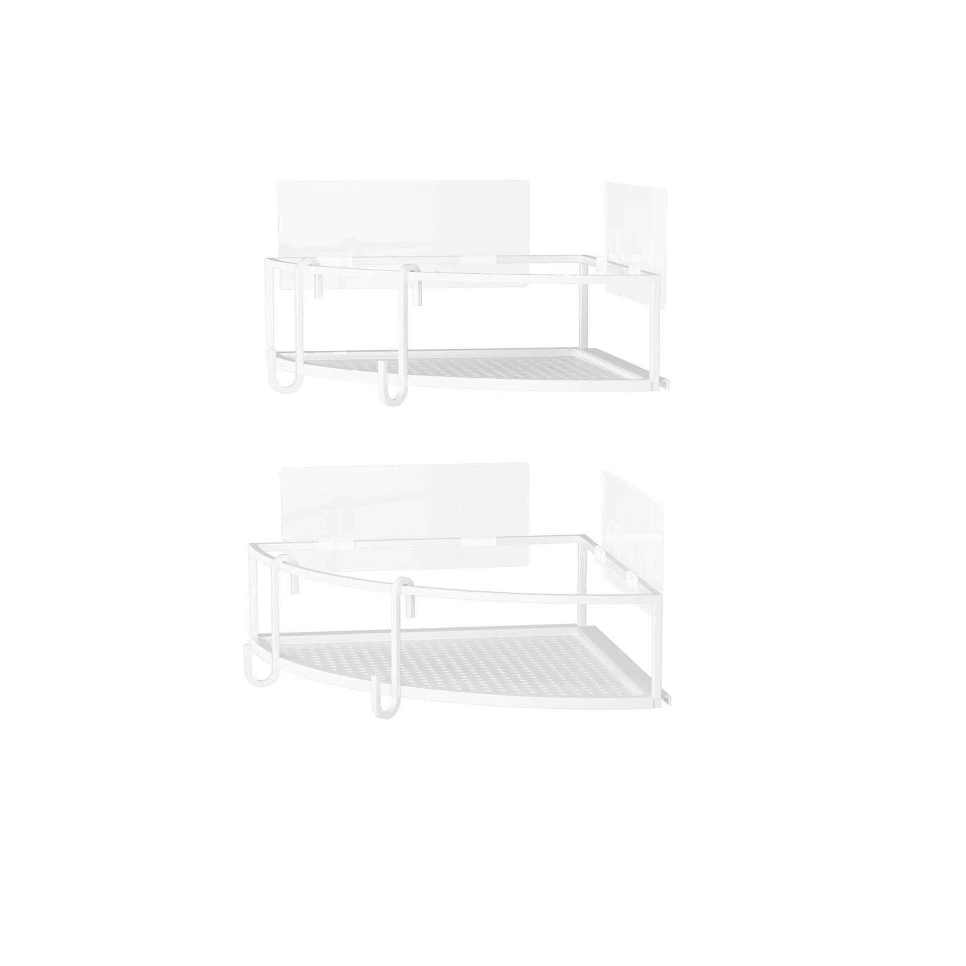 Duschregal Cubiko Weiß, 2er Set