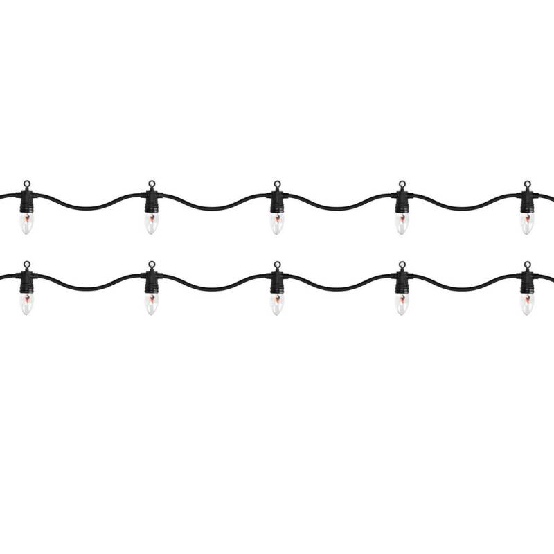 ECD-Germany LICHTERKETTE Schwarz