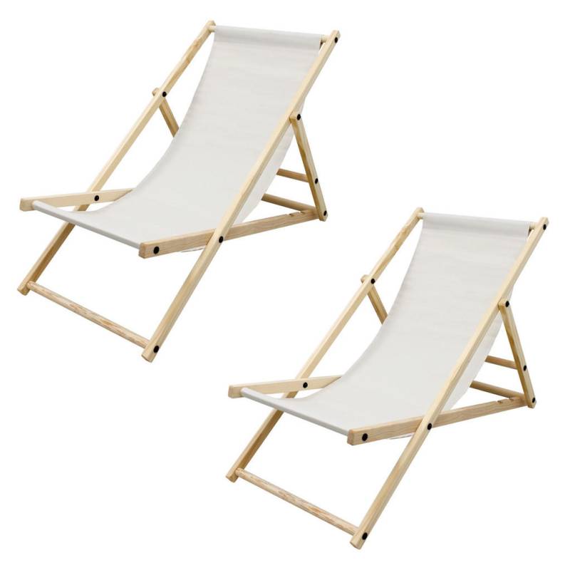 ECD-Germany LIEGESTUHL Beige