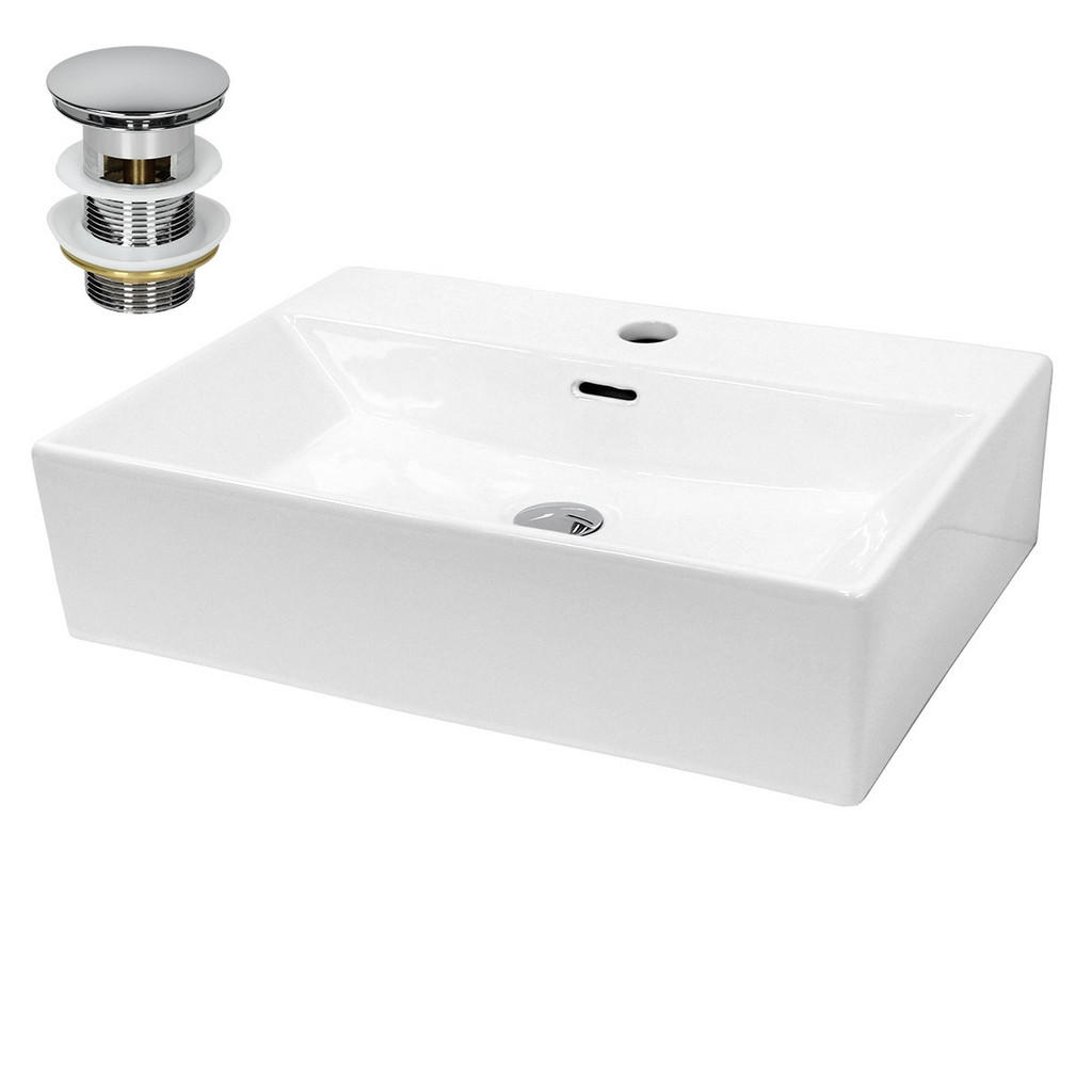 ECD-Germany WASCHBECKEN Weiß