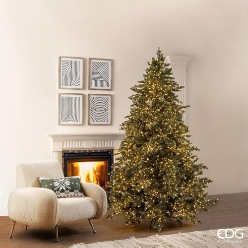 EDG - Enzo De Gasperi Silberkiefern-Weihnachtsbaum 5000 Mini-LEDs in grünem PE D166xH240 cm von EDG