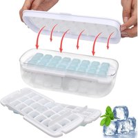 EISWÜRFELFORM MIT DECKEL 2x SCHALE MIT BEHÄLTER WEISSES EIS FÜR GETRÄNKE EISWÜRFELFORM MIT DECKEL 2x SCHALE MIT BEHÄLTER WEISSES EIS FÜR GETRÄNKE