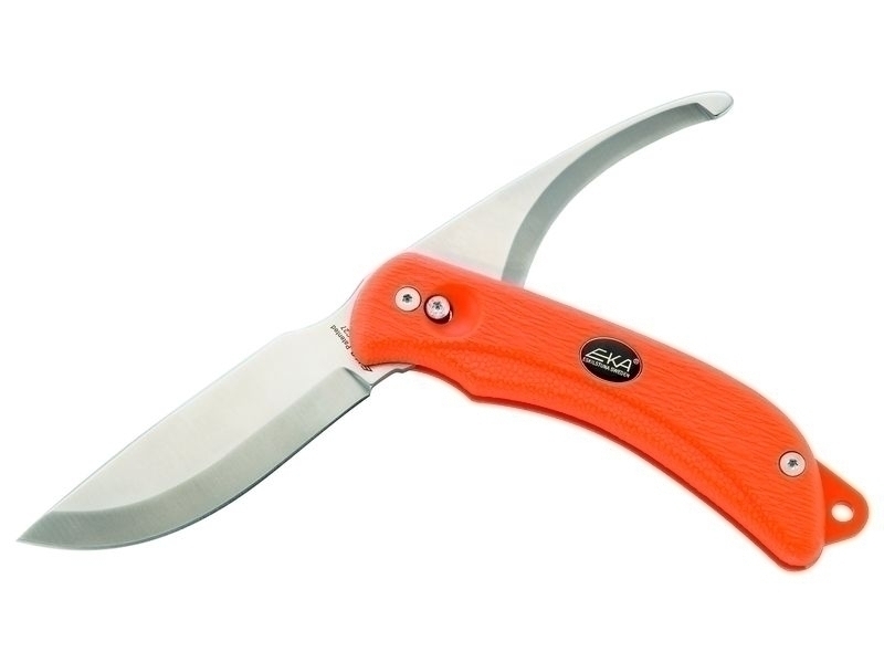 EKA Jagdmesser G3,Swingblade,orange Kraton-Griff,Cordura-Scheide von EKA