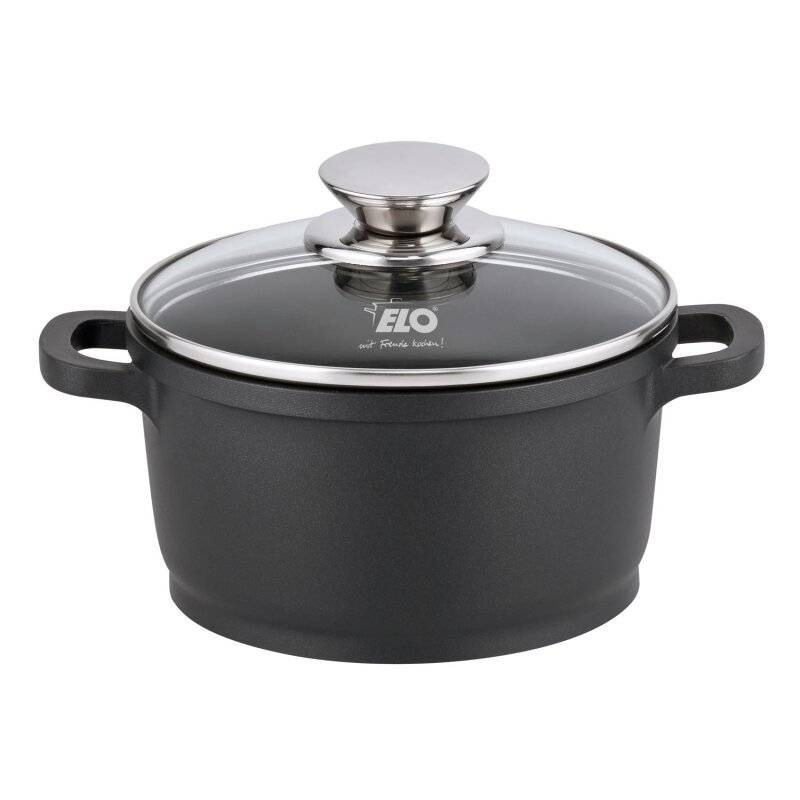 ELO - Topf - mit Glasdeckel - Alucast - 16 cm