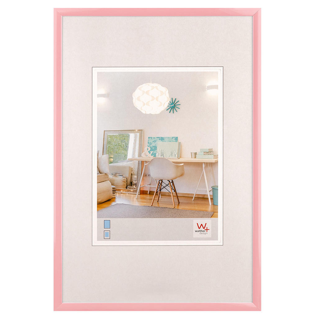 walther design Kunststoffrahmen, Rosa, Kunststoff, 41x51.3x1.65 cm, Bilder und Zubehör, Bilderrahmen, Bilderrahmen Kunststoff von walther design